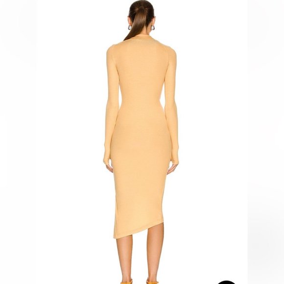 Alix NYC  Lanett Button-Up Asymmetric Dress in Butter / XS *Never Been Worn - Picture 3 of 5